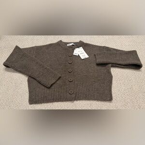 Zara Women's Cardigan / Metal Taupe Brown